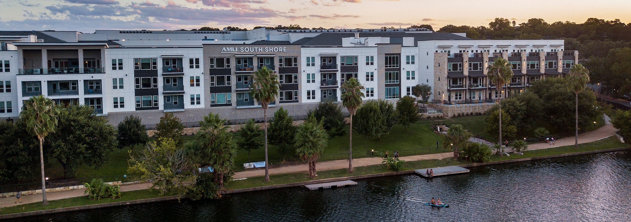Luxury lakefront apartment complex — Austin TX amenity audit